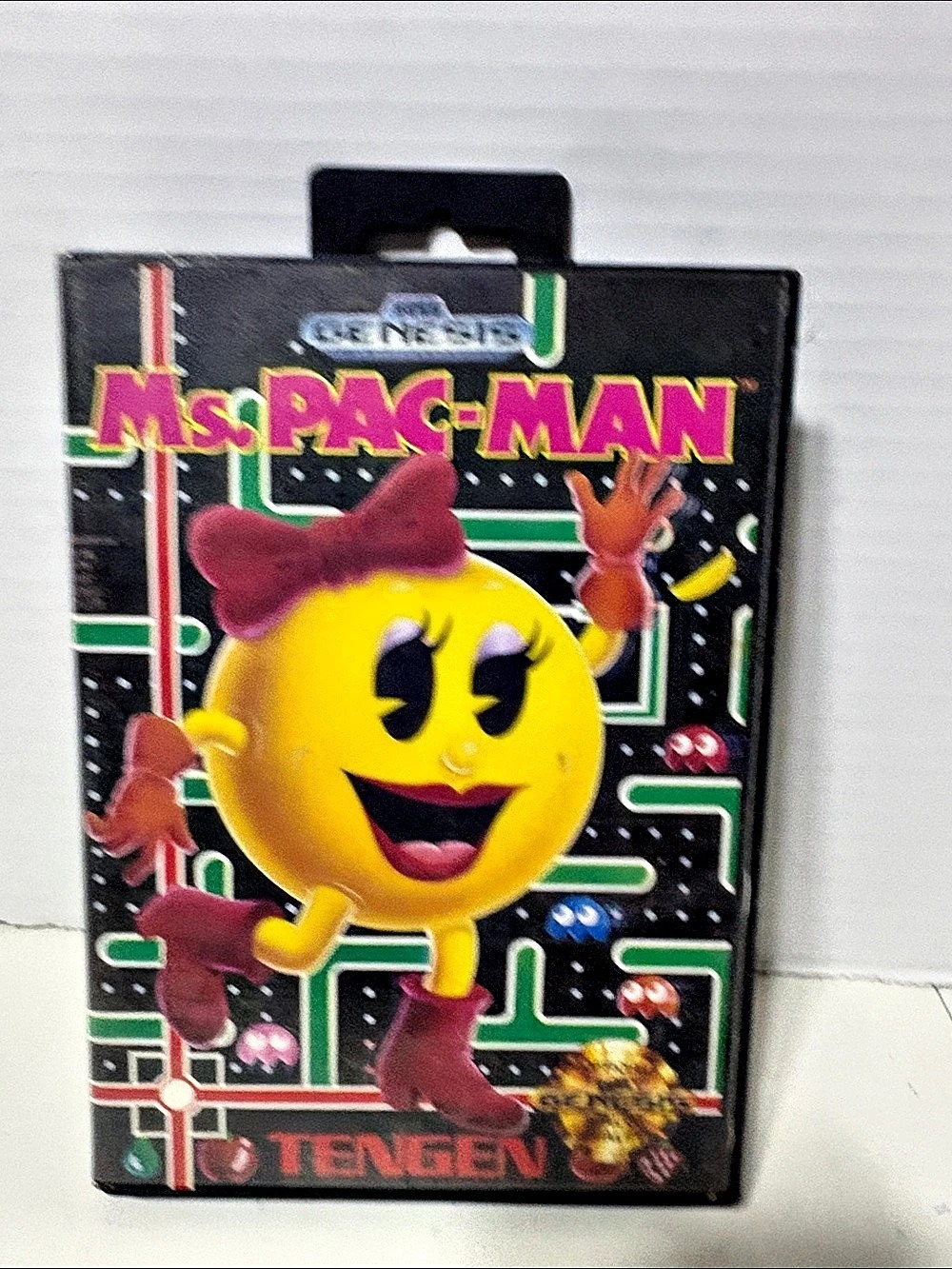 Tengen Ms. Pac-Man Sega Genesis Game Cartridge Black